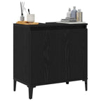 Gabinete de Lavabo para Baño Roble Negro 58 x 33 x 60 cm