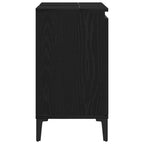 Gabinete de Lavabo para Baño Roble Negro 58 x 33 x 60 cm