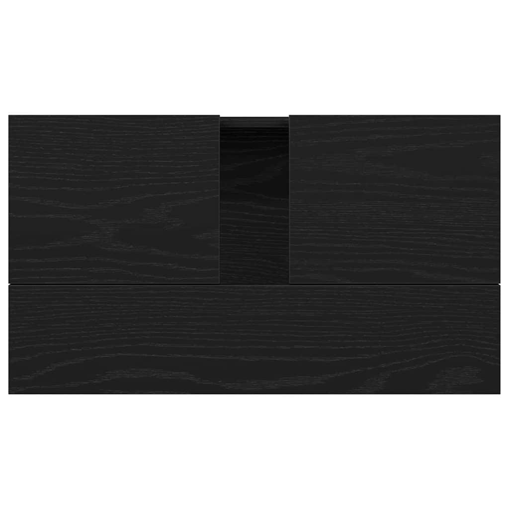 Gabinete de Lavabo para Baño Roble Negro 58 x 33 x 60 cm