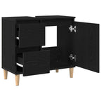 Gabinete de Baño con cajón Roble Negro 65 x 33 x 60 cm