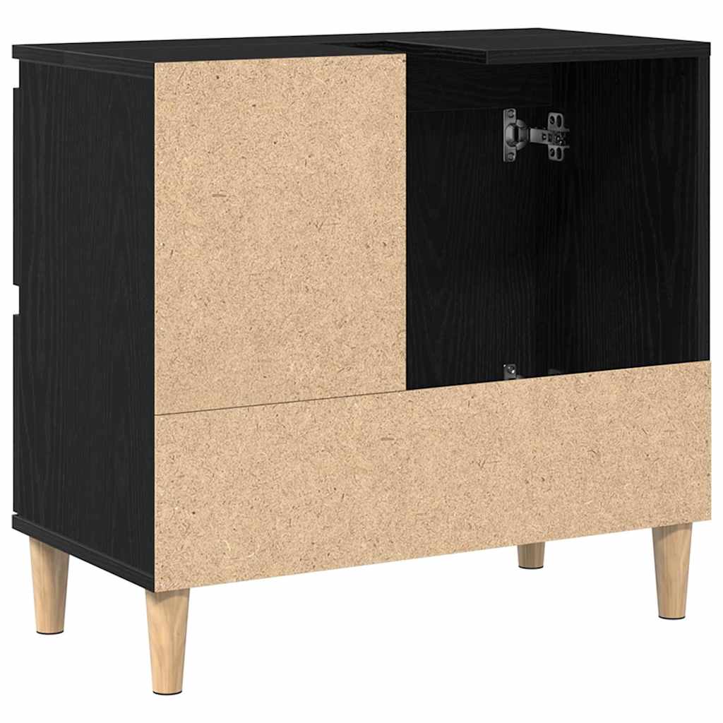 Gabinete de Baño con cajón Roble Negro 65 x 33 x 60 cm