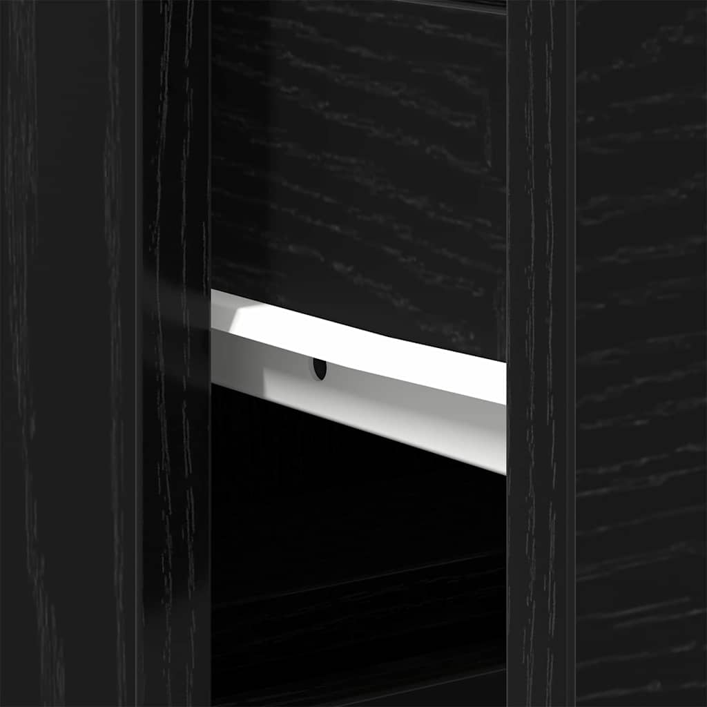 Gabinete de Baño con cajón Roble Negro 65 x 33 x 60 cm