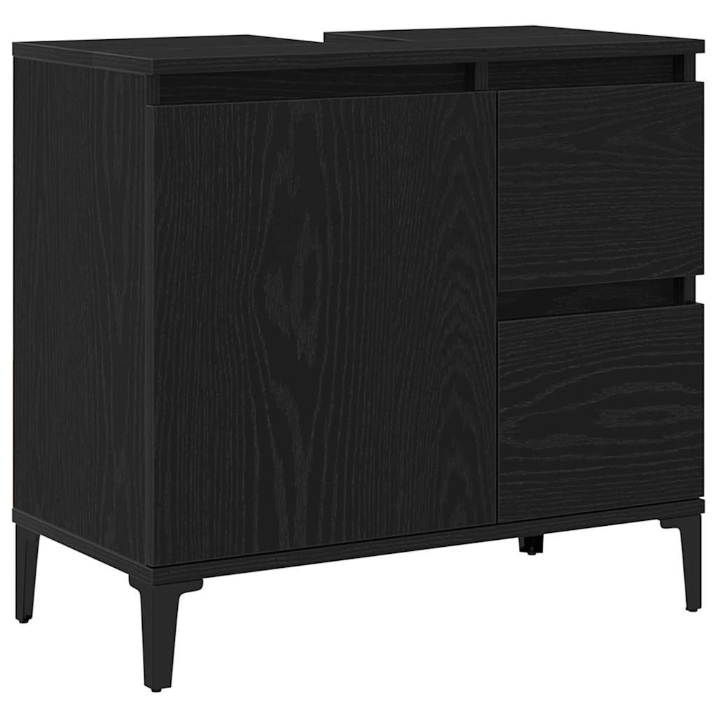 Gabinete de Baño con cajón Roble Negro 65 x 33 x 60 cm
