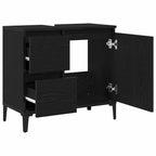 Gabinete de Baño con cajón Roble Negro 65 x 33 x 60 cm