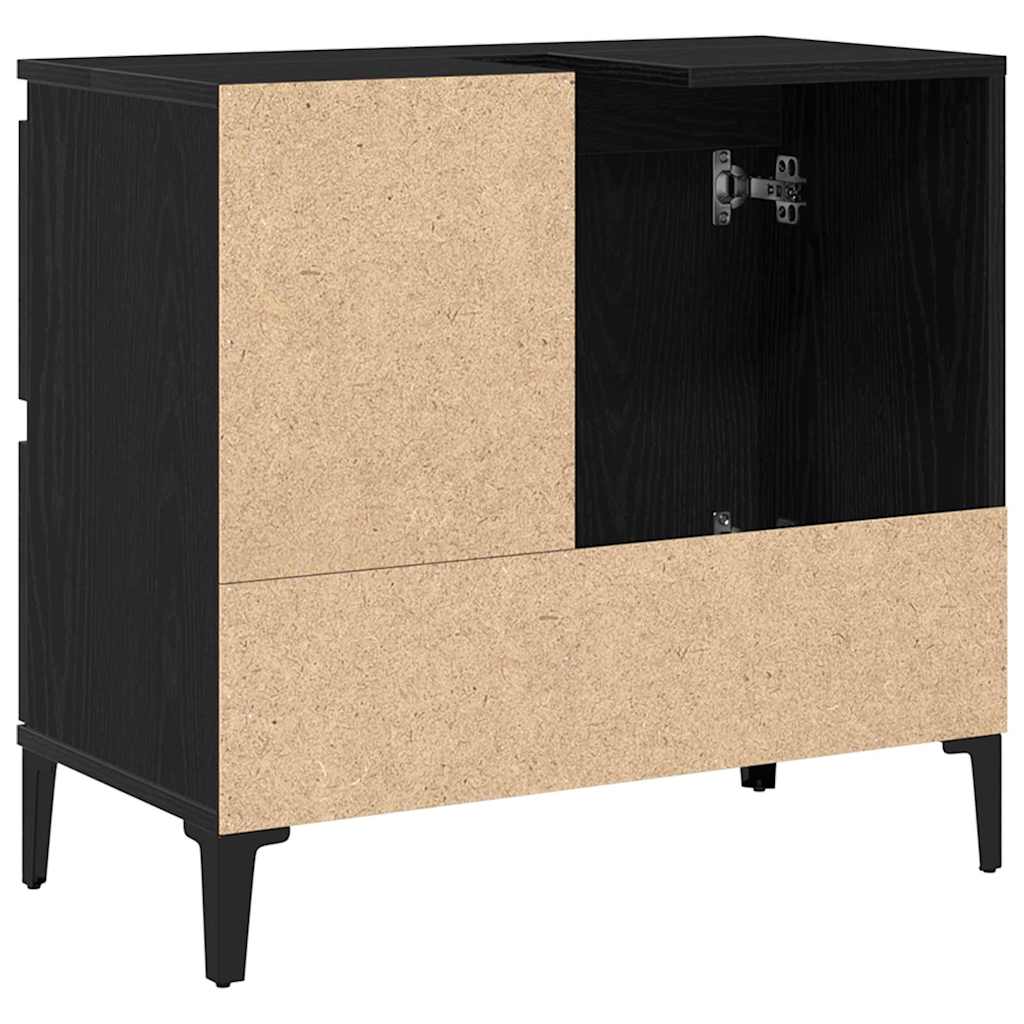 Gabinete de Baño con cajón Roble Negro 65 x 33 x 60 cm