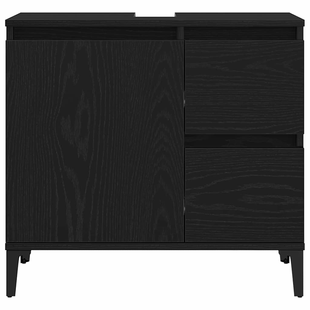 Gabinete de Baño con cajón Roble Negro 65 x 33 x 60 cm