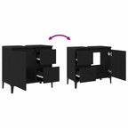 Gabinete de Baño con cajón Roble Negro 65 x 33 x 60 cm