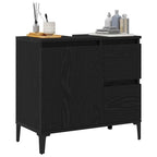 Gabinete de Baño con cajón Roble Negro 65 x 33 x 60 cm