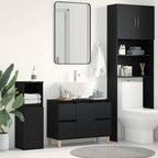 Gabinete de Lavabo para Baño Roble Negro 80 x 33 x 60 cm