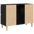 Gabinete de Lavabo para Baño Roble Negro 80 x 33 x 60 cm