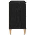 Gabinete de Lavabo para Baño Roble Negro 80 x 33 x 60 cm