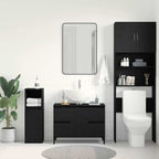 Gabinete de Lavabo para Baño Roble Negro 80 x 33 x 60 cm