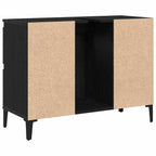 Gabinete de Lavabo para Baño Roble Negro 80 x 33 x 60 cm