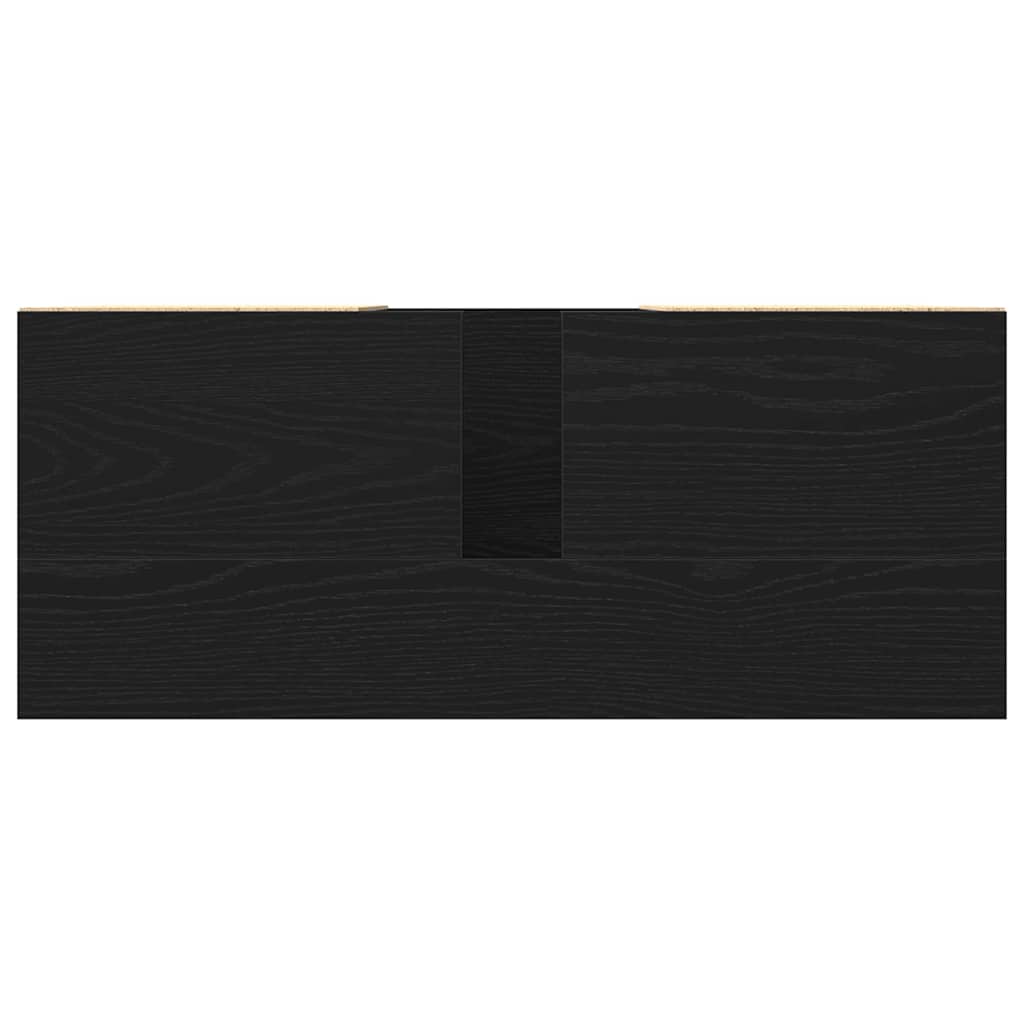 Gabinete de Lavabo para Baño Roble Negro 80 x 33 x 60 cm