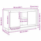 Vitrina Roble Negro 102 x 35 x 60 cm Madera contrachapada