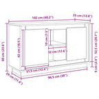 Vitrina Roble Negro 102 x 35 x 60 cm Madera contrachapada