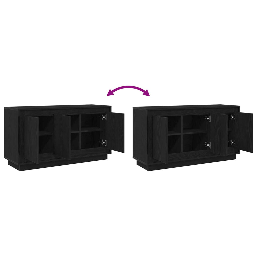 Vitrina Roble Negro 102 x 35 x 55 cm Madera contrachapada