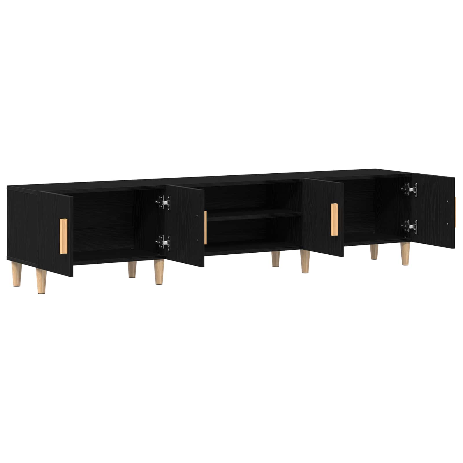 Gabinete de TV Roble Negro 180 x 31,5 x 40 cm