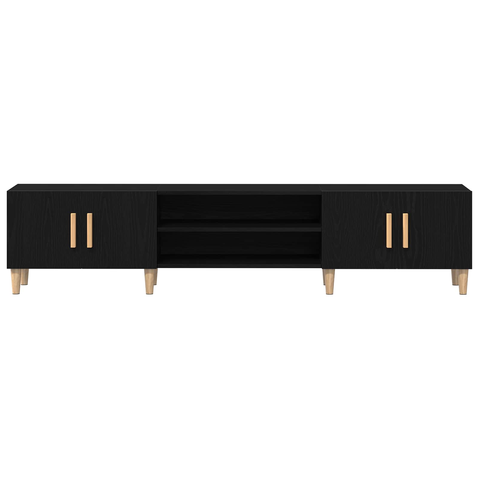 Gabinete de TV Roble Negro 180 x 31,5 x 40 cm