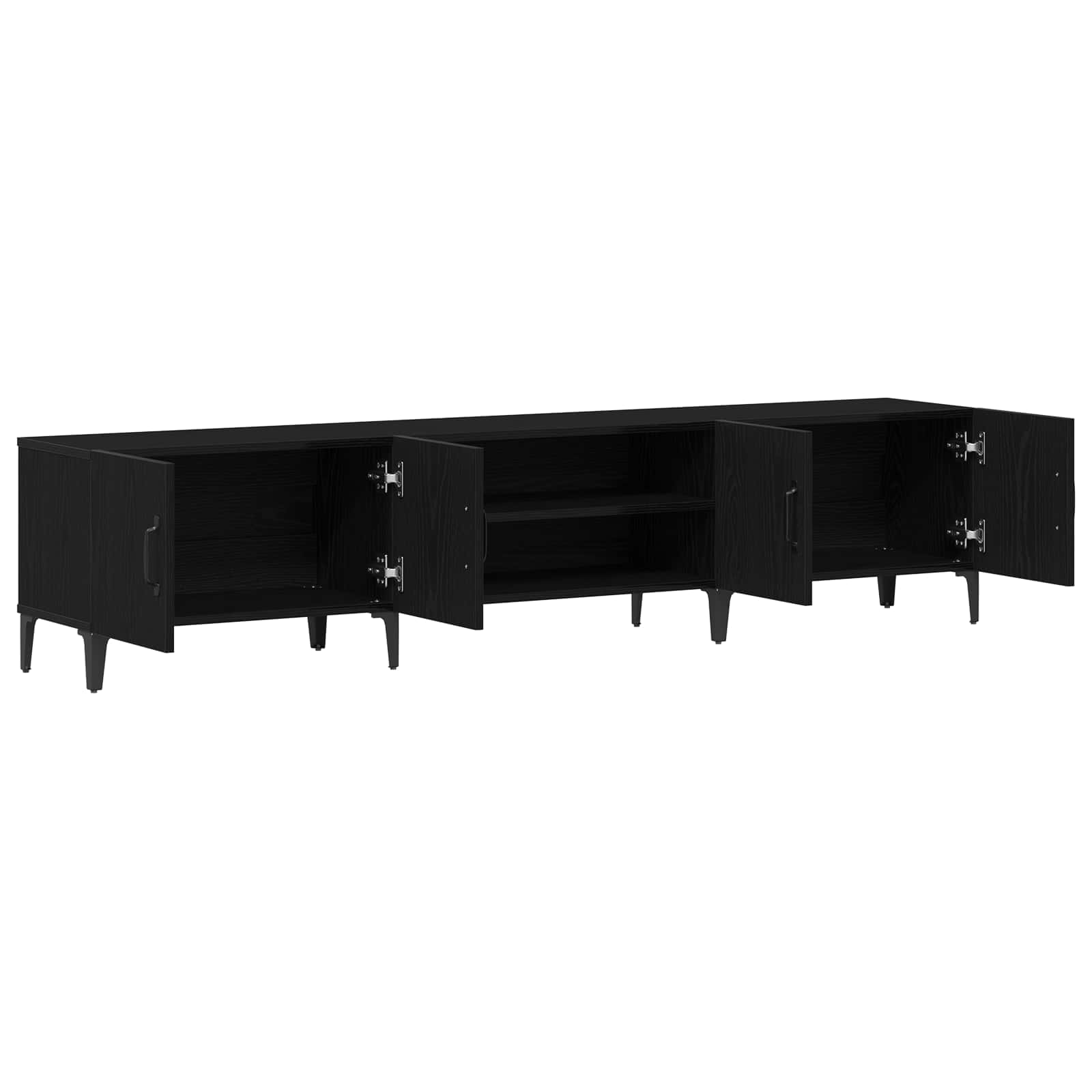 Gabinete de TV Roble Negro 180 x 31,5 x 40 cm