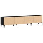 Gabinete de TV Roble Negro 180 x 31,5 x 40 cm
