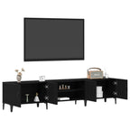 Gabinete de TV Roble Negro 180 x 31,5 x 40 cm
