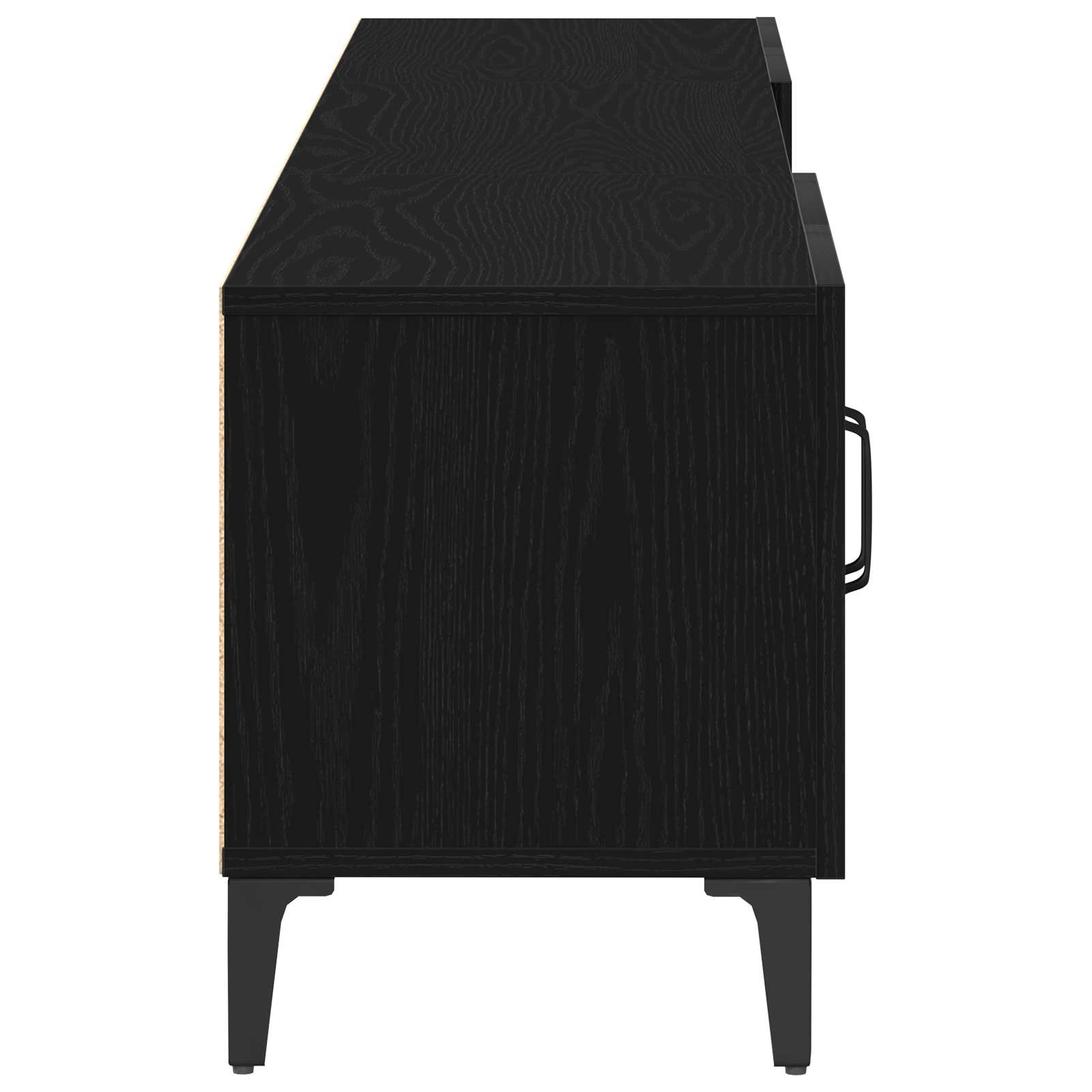 Gabinete de TV Roble Negro 180 x 31,5 x 40 cm