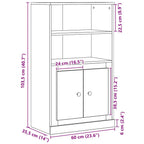 Highboard Roble Negro 60 x 35.5 x 103.5 cm Madera contrachapada