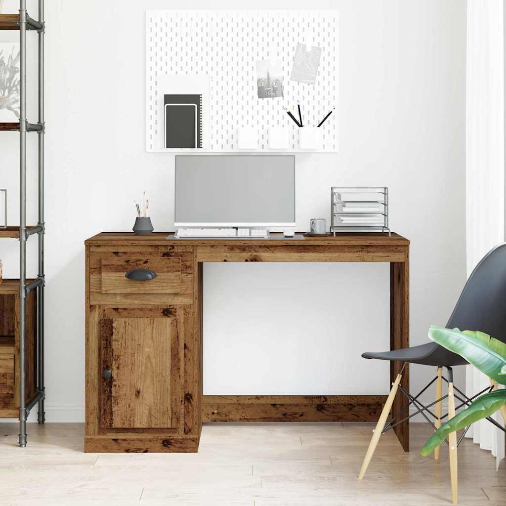 Escritorio con cajón Madera envejecida 50 x 115 x 75 cm
