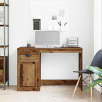 Escritorio con cajón Madera envejecida 50 x 115 x 75 cm