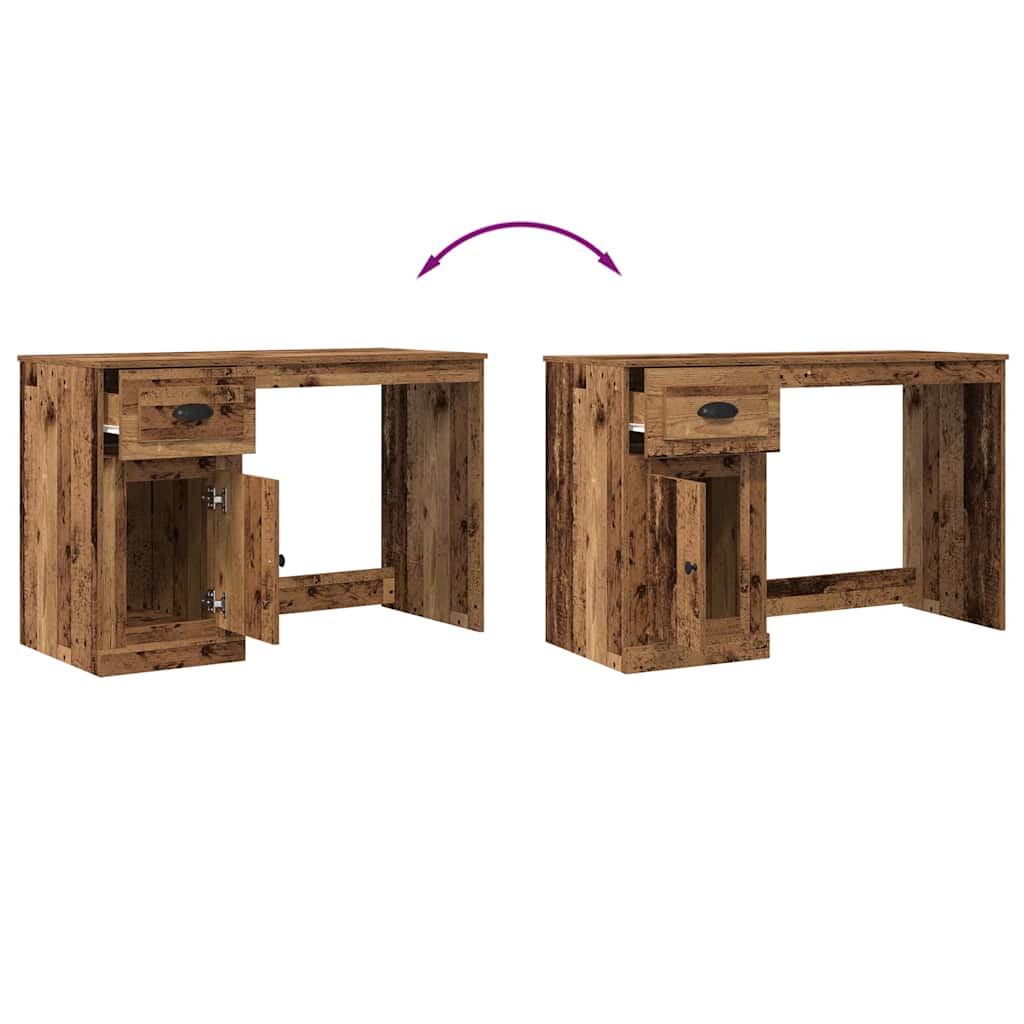 Escritorio con cajón Madera envejecida 50 x 115 x 75 cm