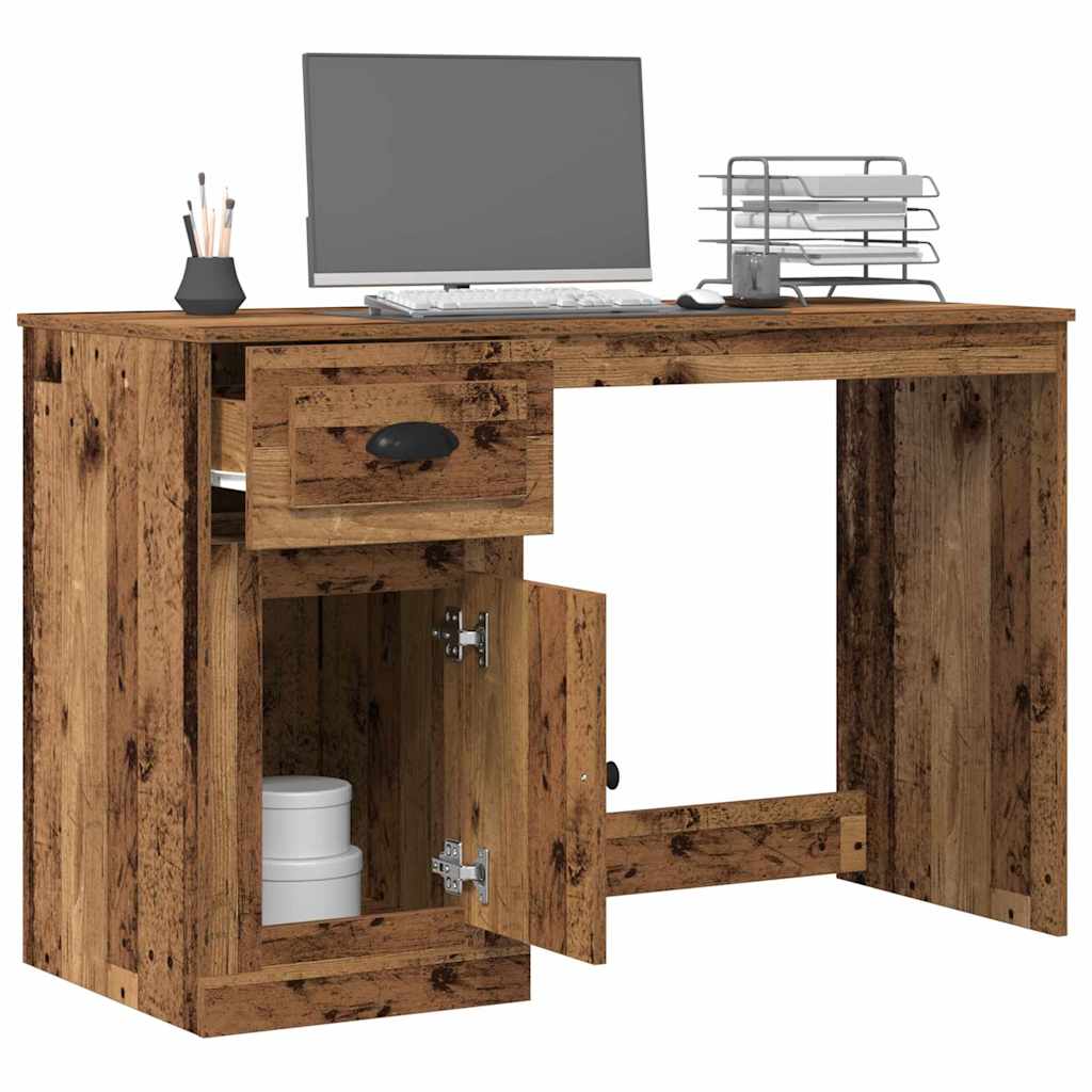 Escritorio con cajón Madera envejecida 50 x 115 x 75 cm