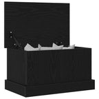 Caixa de Armazenamento Carvalho preto 50 x 30 x 28 cm