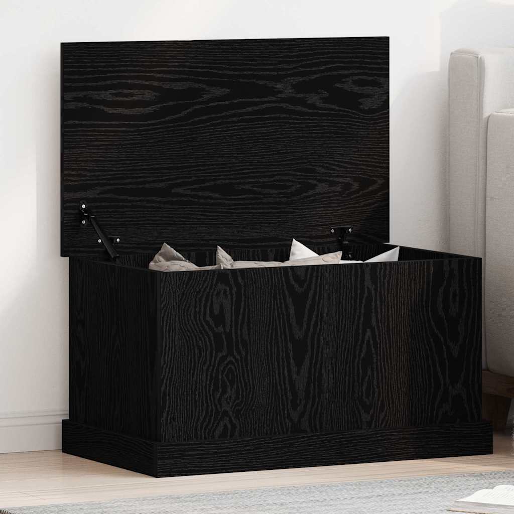 Caja de Almacenamiento Roble negro 50 x 30 x 28 cm