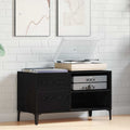 Mueble para discos de vinilo Roble Negro 84,5 x 38 x 48 cm