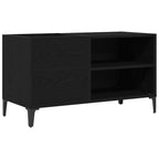 Mueble para discos de vinilo Roble Negro 84,5 x 38 x 48 cm