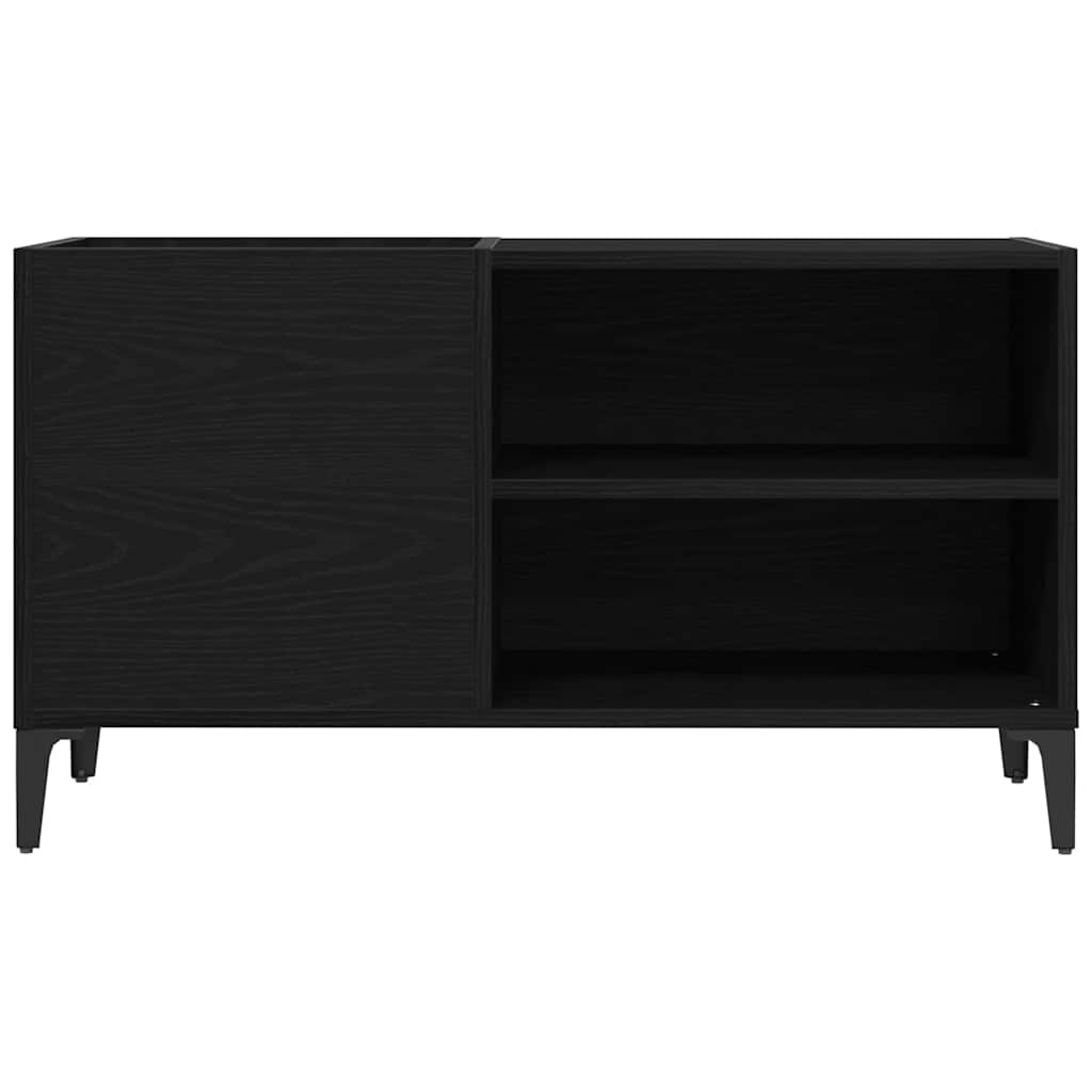 Mueble para discos de vinilo Roble Negro 84,5 x 38 x 48 cm