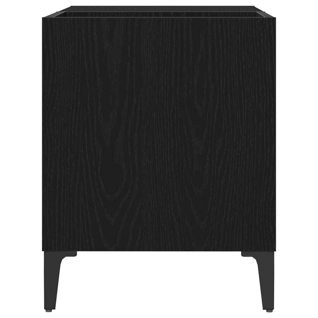 Mueble para discos de vinilo Roble Negro 84,5 x 38 x 48 cm