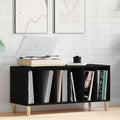 Mueble para discos de vinilo Roble Negro 100 x 38 x 48 cm