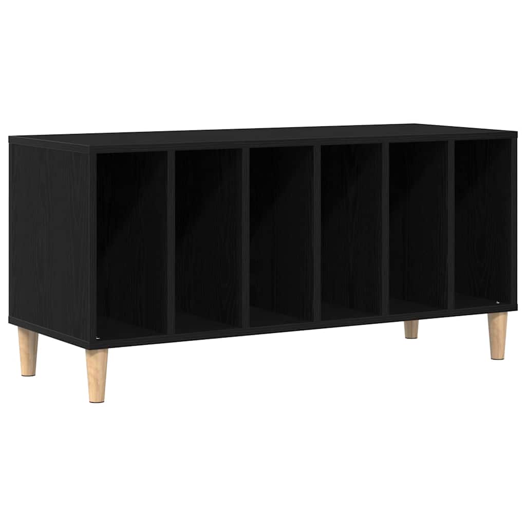 Mueble para discos de vinilo Roble Negro 100 x 38 x 48 cm