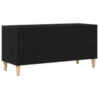 Mueble para discos de vinilo Roble Negro 100 x 38 x 48 cm