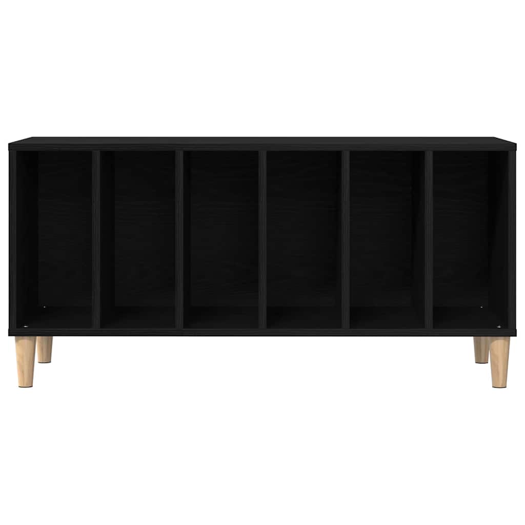 Mueble para discos de vinilo Roble Negro 100 x 38 x 48 cm