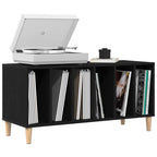 Mueble para discos de vinilo Roble Negro 100 x 38 x 48 cm