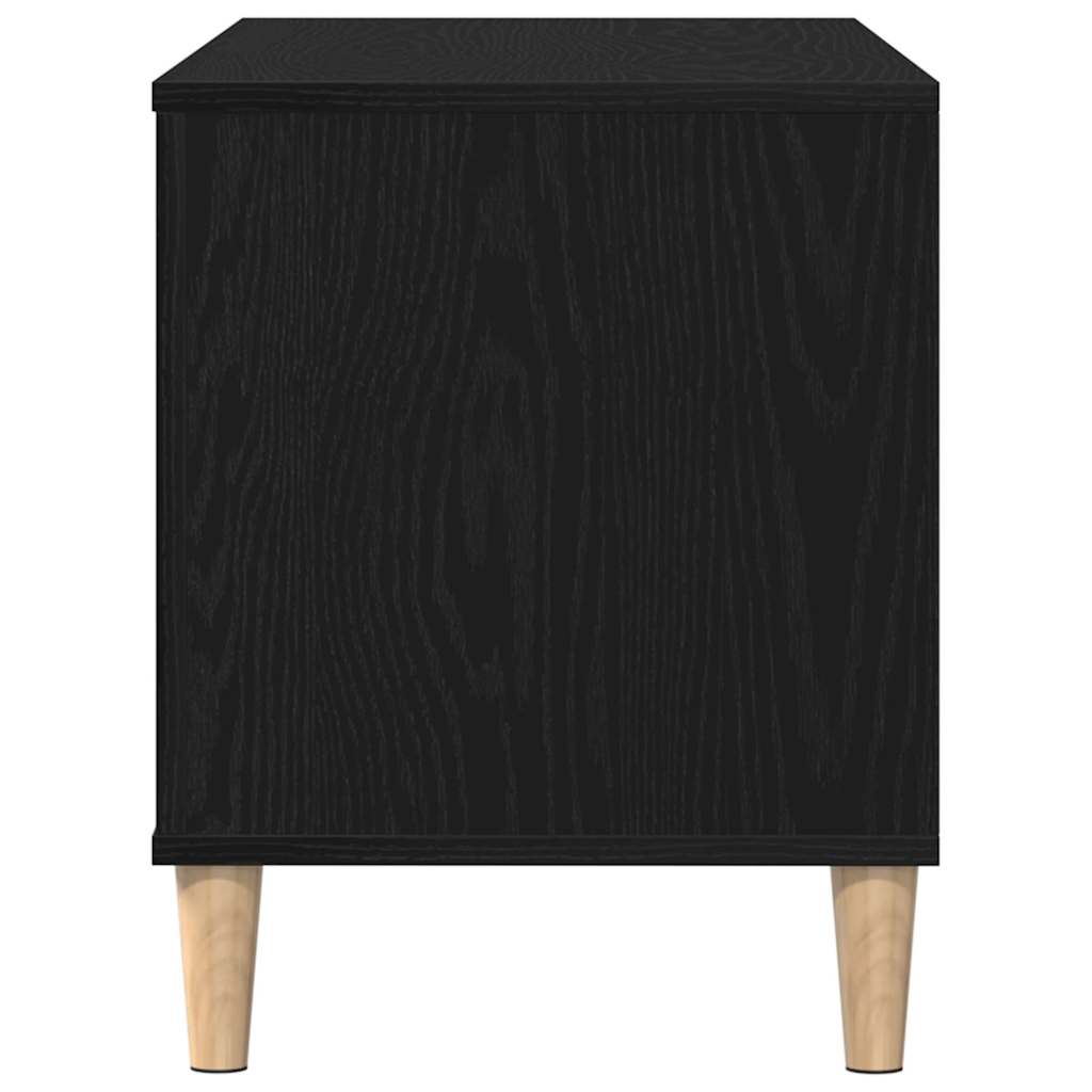 Mueble para discos de vinilo Roble Negro 100 x 38 x 48 cm