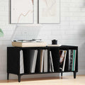 Mueble para discos de vinilo Roble Negro 100 x 38 x 48 cm