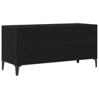 Mueble para discos de vinilo Roble Negro 100 x 38 x 48 cm