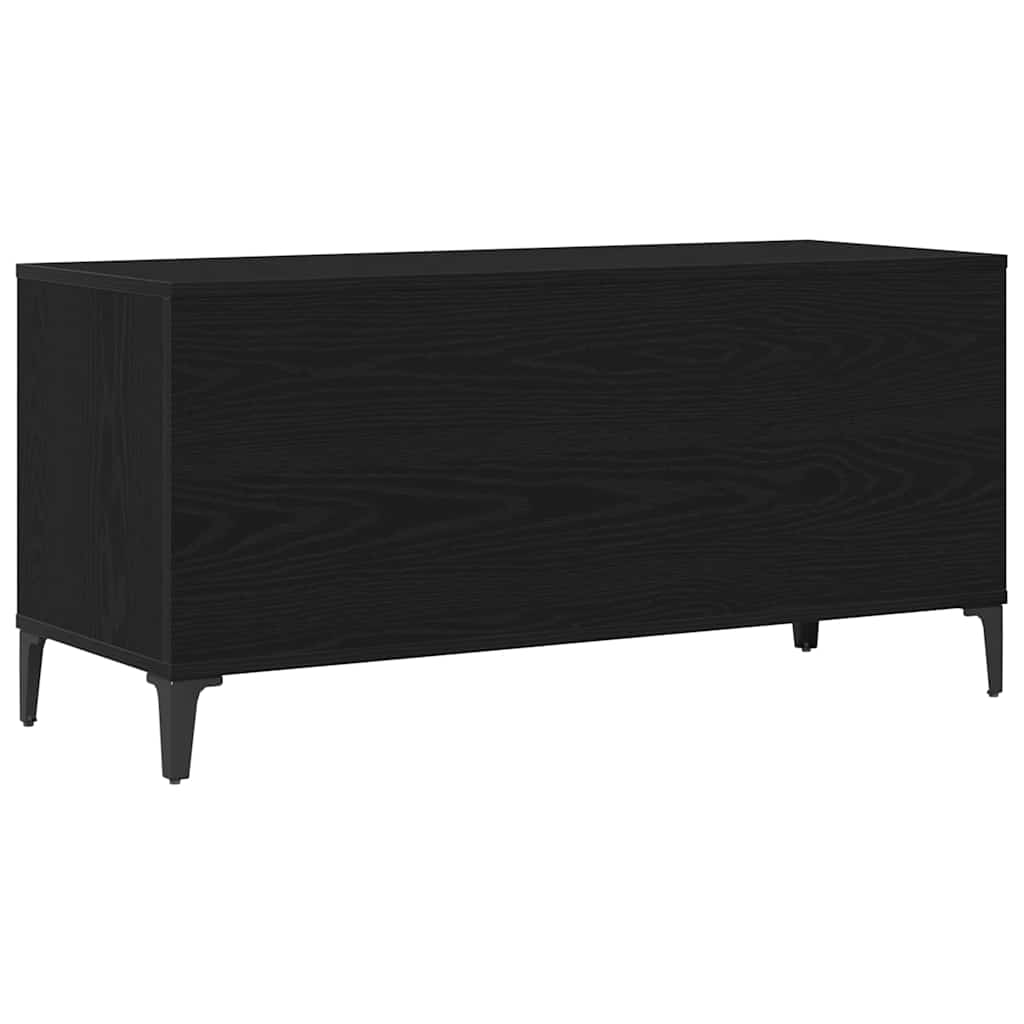 Mueble para discos de vinilo Roble Negro 100 x 38 x 48 cm