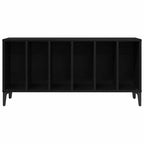 Mueble para discos de vinilo Roble Negro 100 x 38 x 48 cm