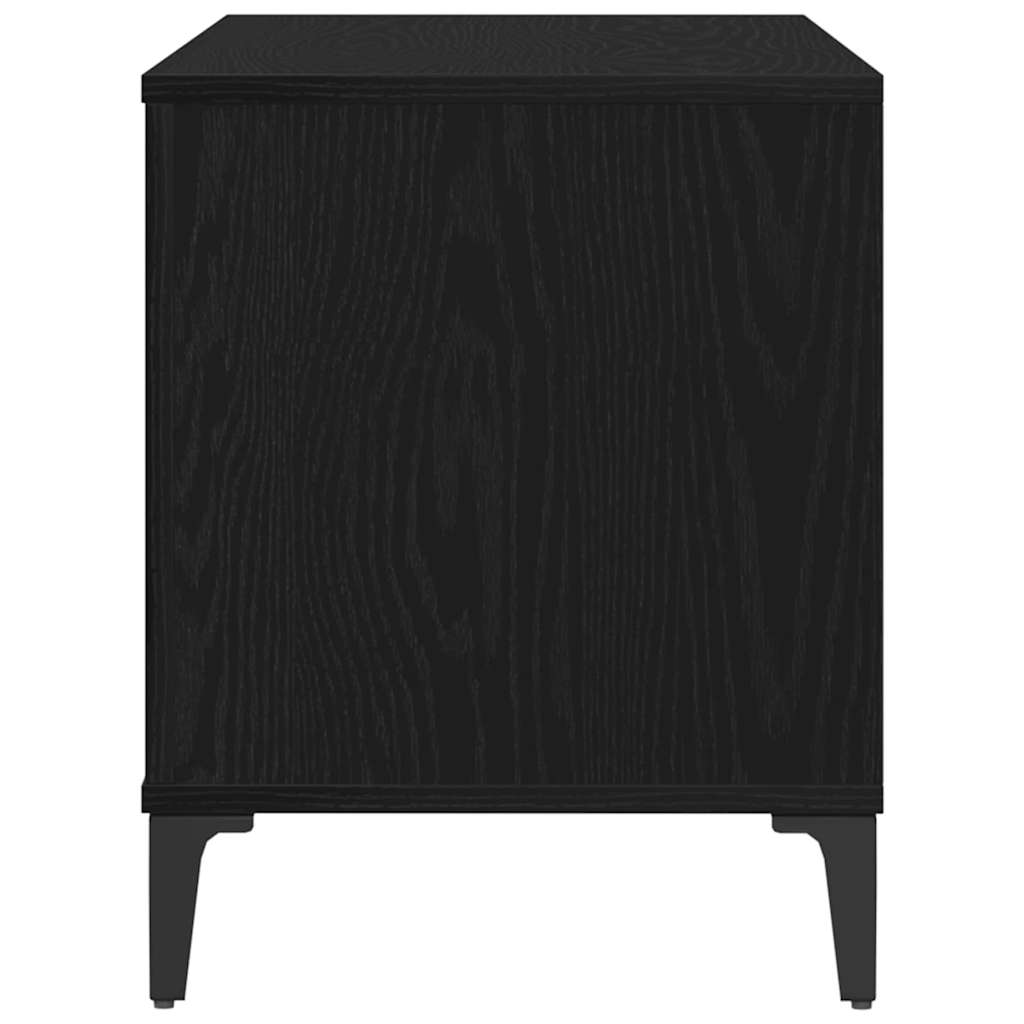 Mueble para discos de vinilo Roble Negro 100 x 38 x 48 cm