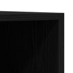 Black Oak Vinyl Record Storage Cabinet 84.5 x 38 x 89 cm